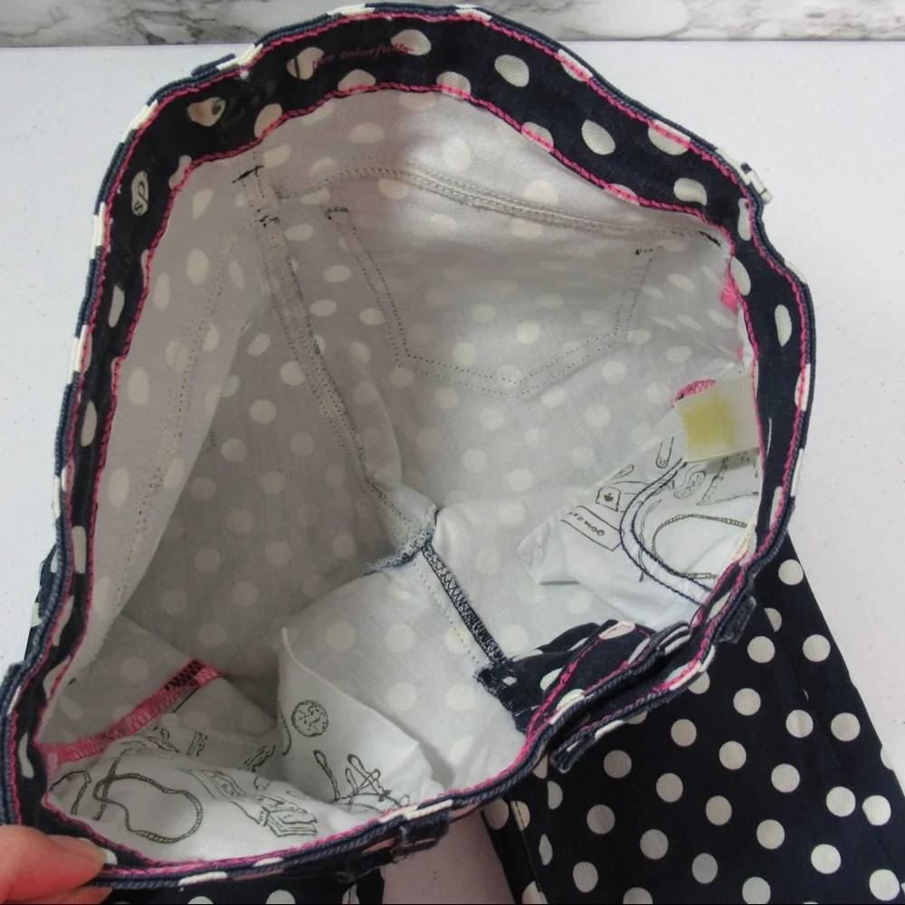 Kate Spade Broome Street Polka Dot Denim Jeans Size 25